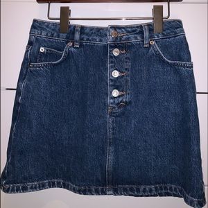 New Denim Button-down Skirt